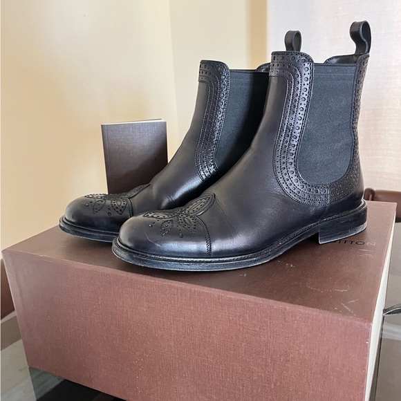 Louis Vuitton Chelsea leather ankle boots size 38.5 - Picture 5 of 8